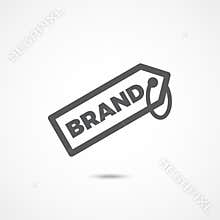 Brand icon on white