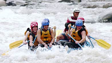 Adrenaline Intensive White Water Rafting Slow Motion