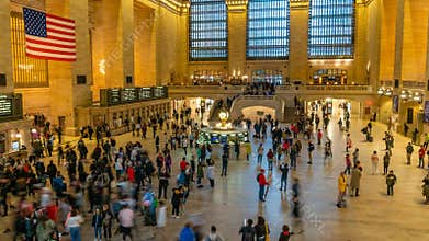 4k timelapse video of Grand Central Station in New York