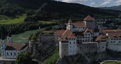 Aarburg approach - Aerial 4K