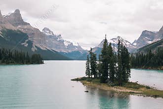 Spirit Island in Maligne Lake, Alberta
