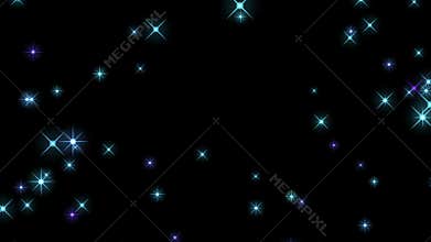 Stars scatter glitter blinking on space and galaxy black abstract background