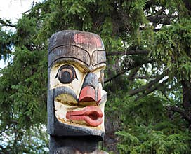 Haida Totem Pole At Legislative Grounds Edmonton Alberta