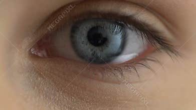 Sad female eye close-up, depressive emotions, eyesight disease, health care