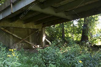Bridge support and beams