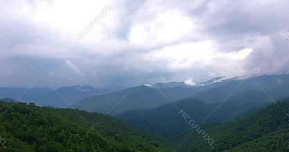 Great smoky mountains areal view