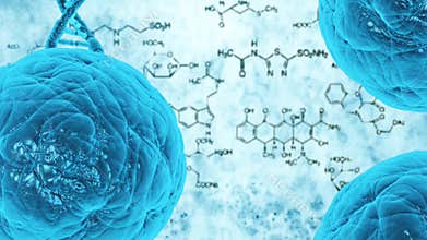 Ð¡ell division on a medical background