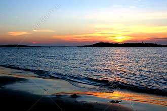 Sunset above the sea