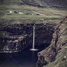 Gasadalur waterfall view