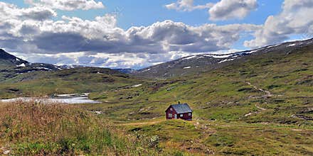 Panorama of Vikafjell in Norway