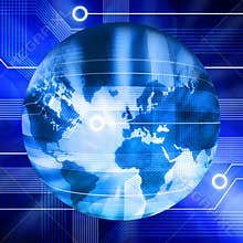 Connected Technology World Globe Google