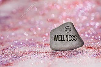 Wellness engrave on stone