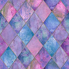 Argyle geometric abstract watercolor seamless pattern texture