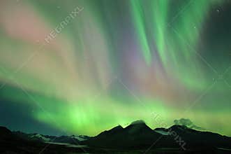 Colorful northern lights