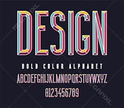 Colorful condensed bold font