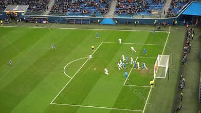 SAINT-PETERSBURG , RUSSIA - NOVEMBER 27 2018: tough moment in a football match