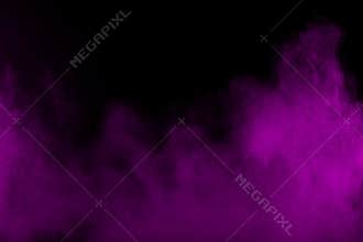 Dramatic purple smoke clouds.