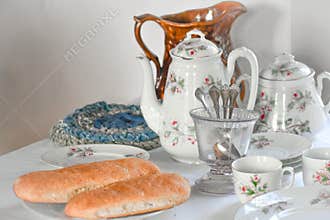 Fresh Baked Loaves of Bread on Table