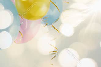Colorful balloons to fun party on carnival or birthday.