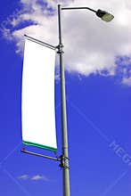Blank street light banner