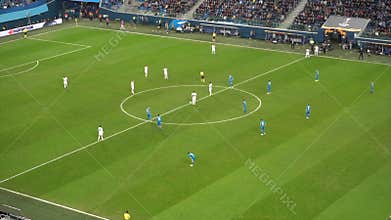 Saint-Petersburg , Russia - November 27 2018: tough moment in a football match