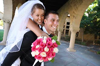 Bride and Groom at Wedding