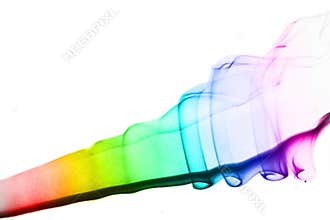 Colorful rainbow smoke