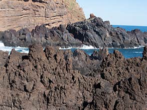 Mole islet in Porto Moniz in Madeira