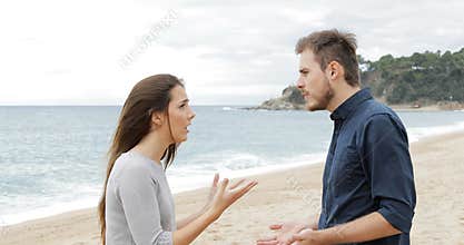 Couple breaking up after argument