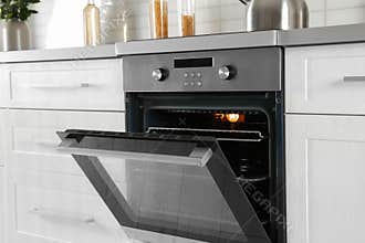 Open modern oven