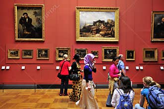 Visitors at the Louvre