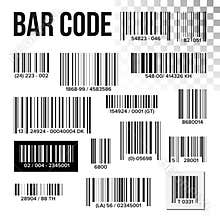 Bar Code Set Vector. Price Scan. Product Label. Information UPC Scanner. Digital Reader. Identification Sign