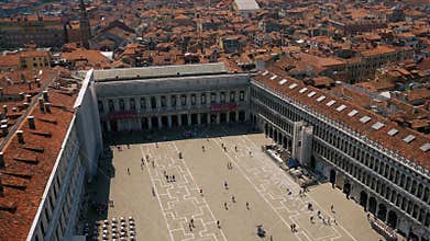 Venice Saint Mark`s square view from above