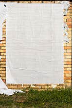 Wall with blank poster