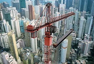 Construction Crane from Above
