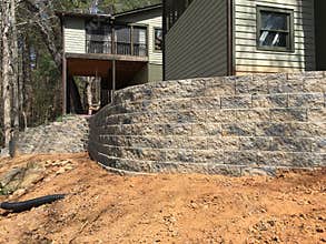 Building a Retaining Wall on the Back of a House