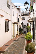 Typical Andalucia Spain old village traditional whitewashed houses