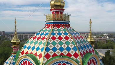 Kazakhstan Almaty Ascension Cathedral domes