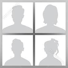 Default Avatar Vector. Placeholder Set. Man, Woman, Child Teen Boy, Girl. User Image Head. Anonymous Head Face. Minimal