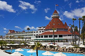 Hotel del Coronado with pool