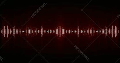 Audio waveform equalizer. Computer generated abstract motion background.