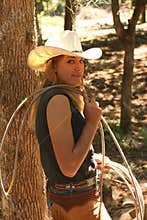 Cowgirl with rope