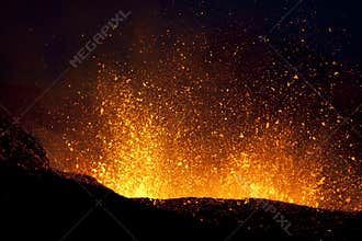 Volcano Eruption, fimmvorduhals Iceland