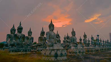 Nakhon Si Thammarat Buddha statue Thailand video time lapse 4k