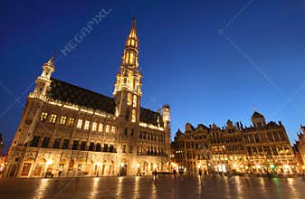 The town hall of Bruxelles, Belgium (night shot)