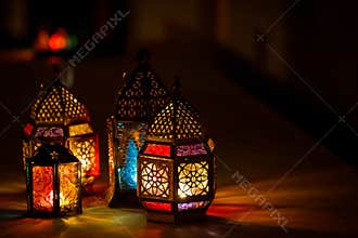 Colourful Arabic Ramadan Lantern