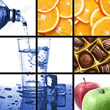 Food and drink collage