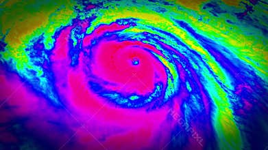 Hurricane Radar Weather Satellite Aerial View