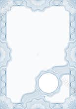 Guilloche style form for diploma or certificate