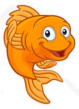 Gold Fish or Goldfish Cartoon Character
